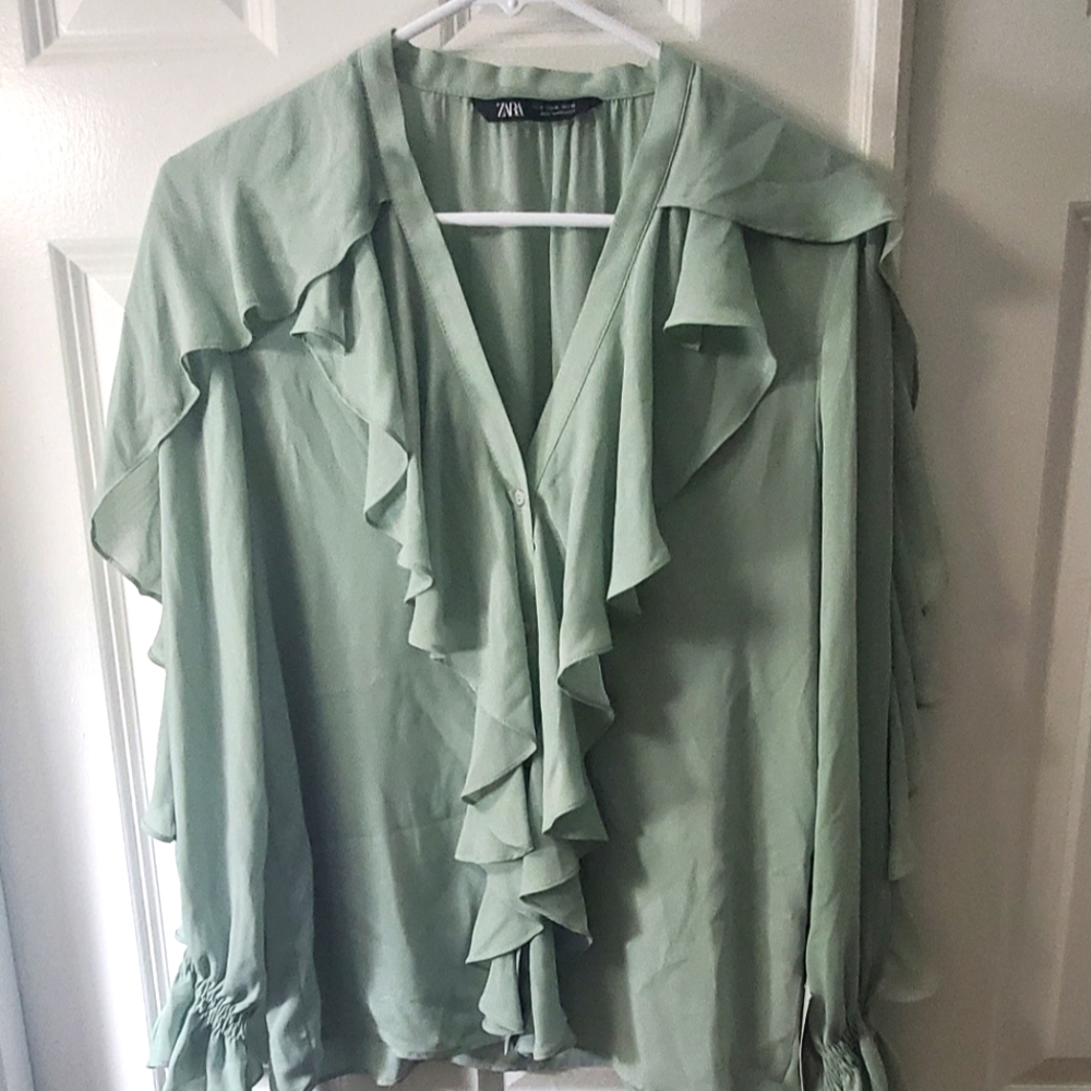 BNWT Zara Ruffle Shirt